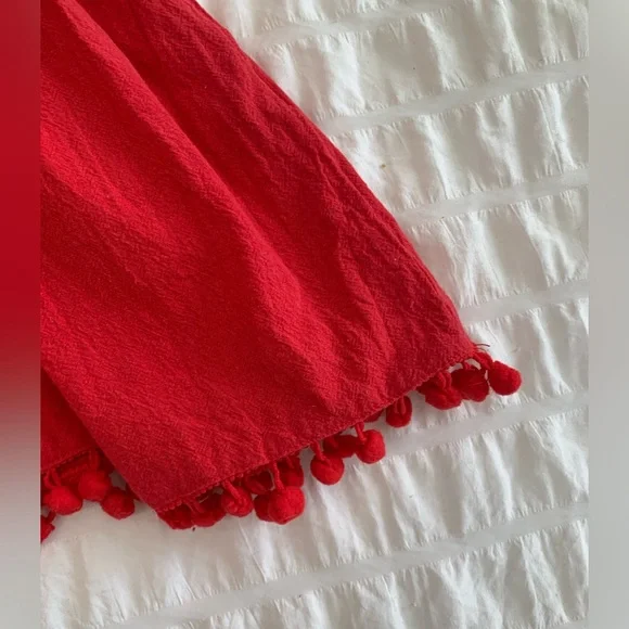 Umgee Red Embroidered Dress with Floral Details - Picture 6 of 16